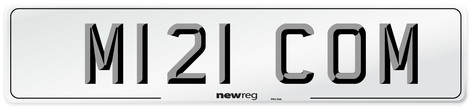 M121 COM Number Plate from New Reg
